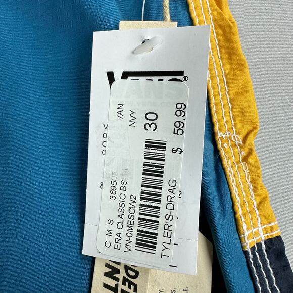 Vans Era Classic Hidden Print Board Shorts Stretch Cinch Fly Cargo Pocket - Picture 8 of 10